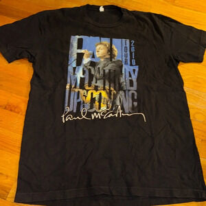 2010 PAUL MCCARTNEY Tour T-shirt Black Double Sided Short Sleeve international